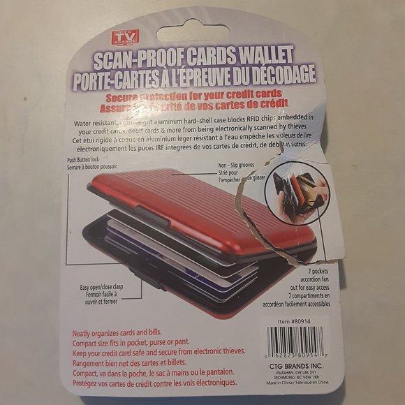 Aluminum Scan-Proof Cards Wallet (new opened box) - Picture 2 of 4